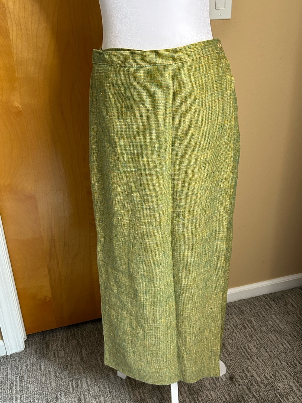 Rene Lezard Olive Midi Skirt